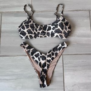 Offline by Aerie animal print swimsuit set